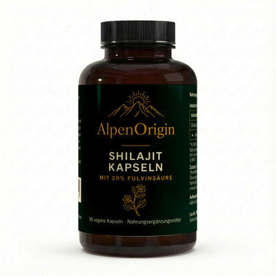 Eine Dose Shilajit vegane Kapseln