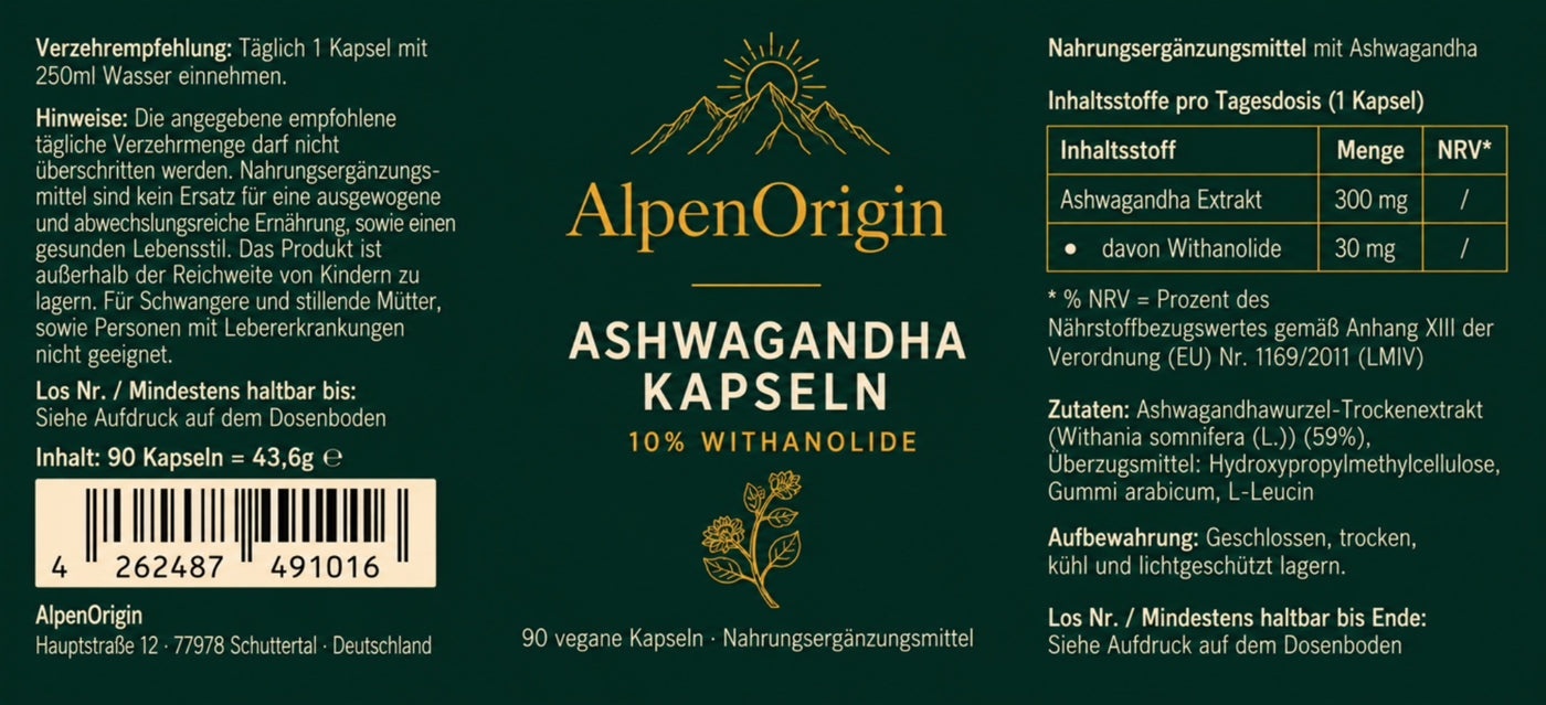 Ashwagandha vegane Kapseln