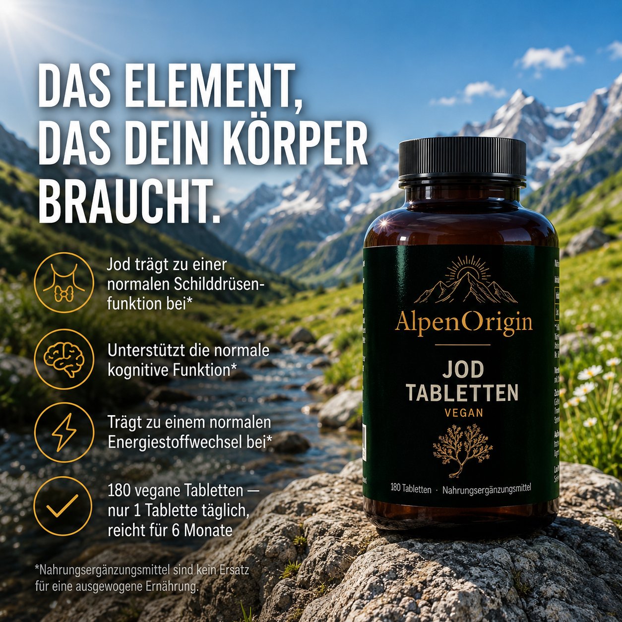 Jod vegane Tabletten