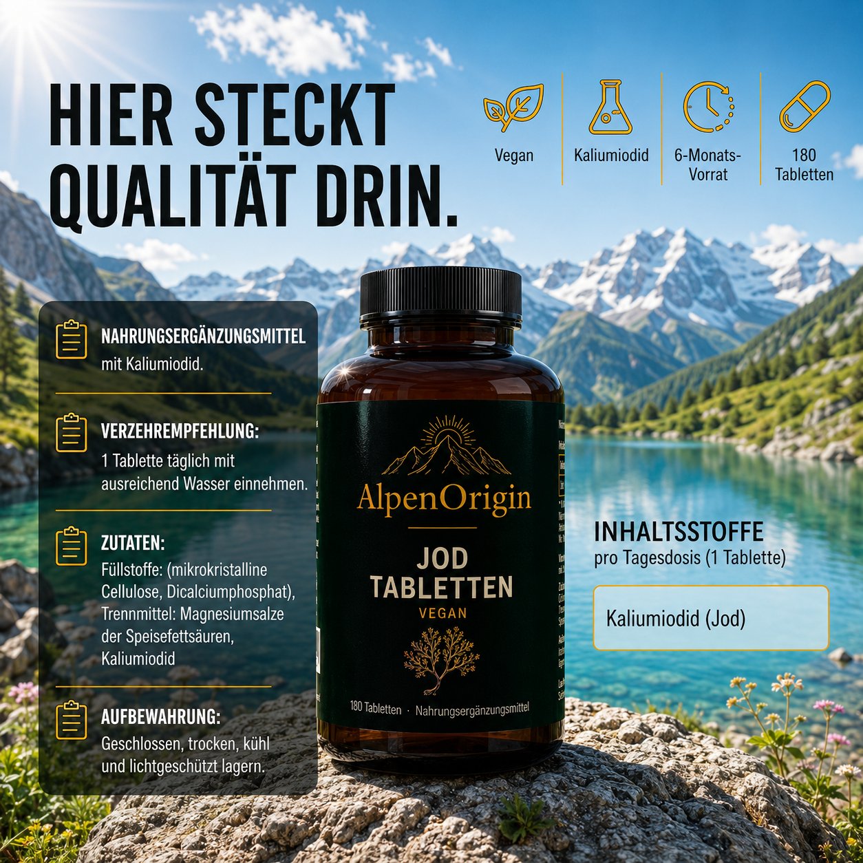 Jod vegane Tabletten