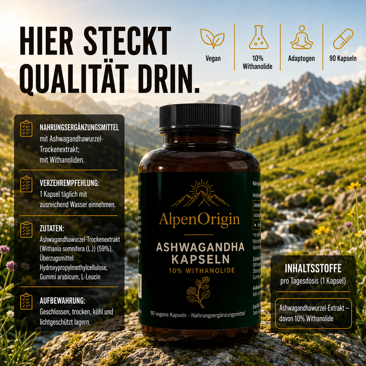 Ashwagandha vegane Kapseln