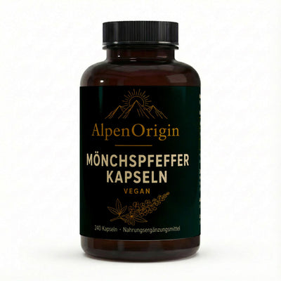 Eine Dose Mönchspfeffer vegane Kapseln