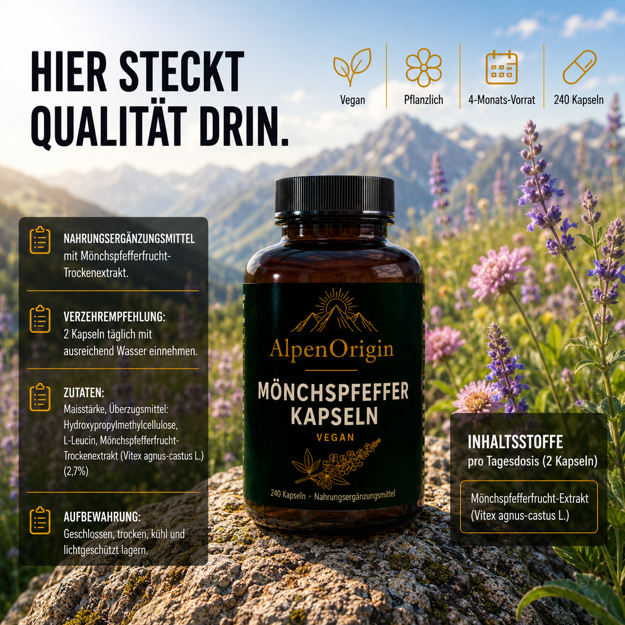 Mönchspfeffer vegane Kapseln