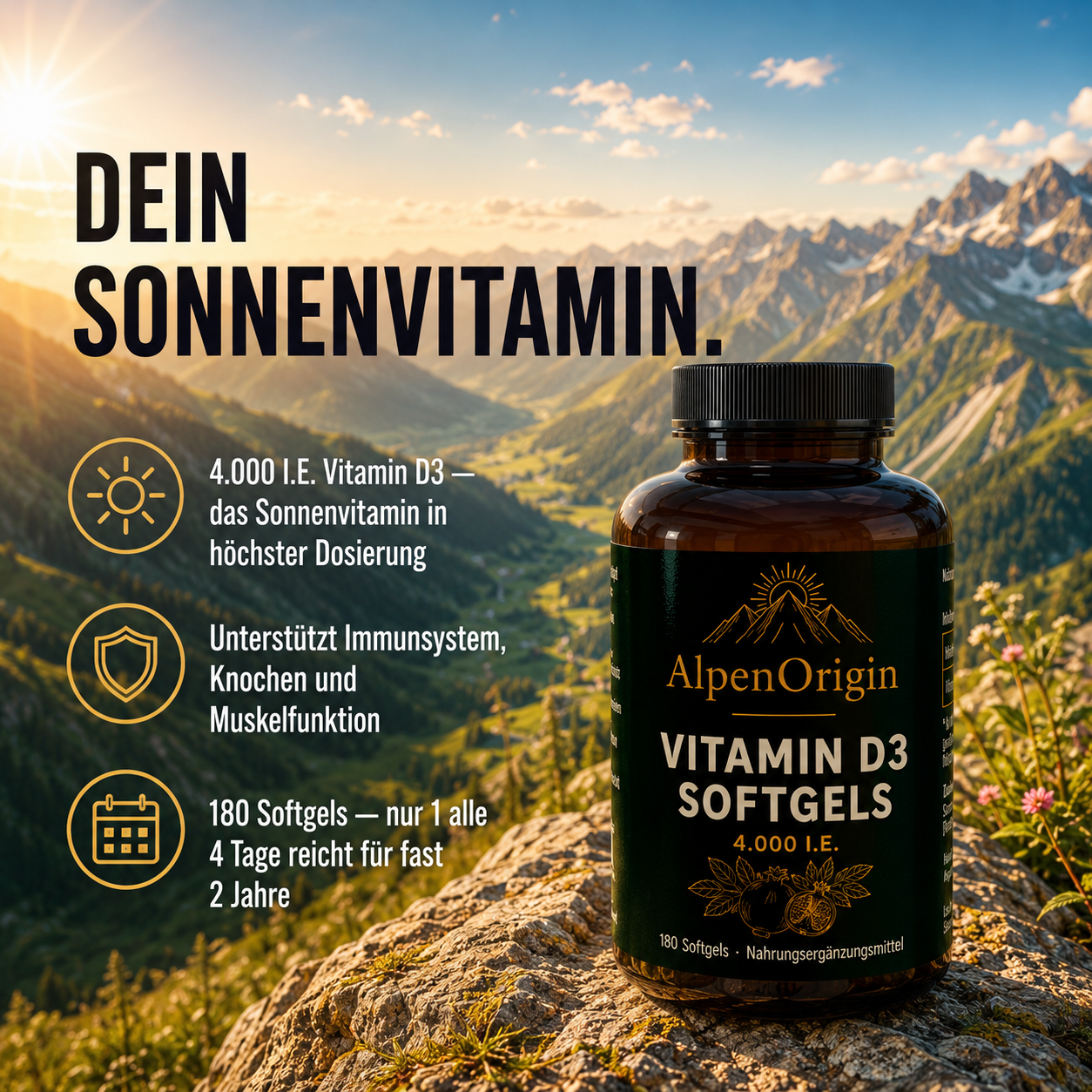 Vitamin D3 4.000 IE Softgels